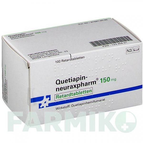КВЕТИАПИН (QUETIAPIN) 150 мг таблетки 100 шт - Кветиапин NEURAXPHARM