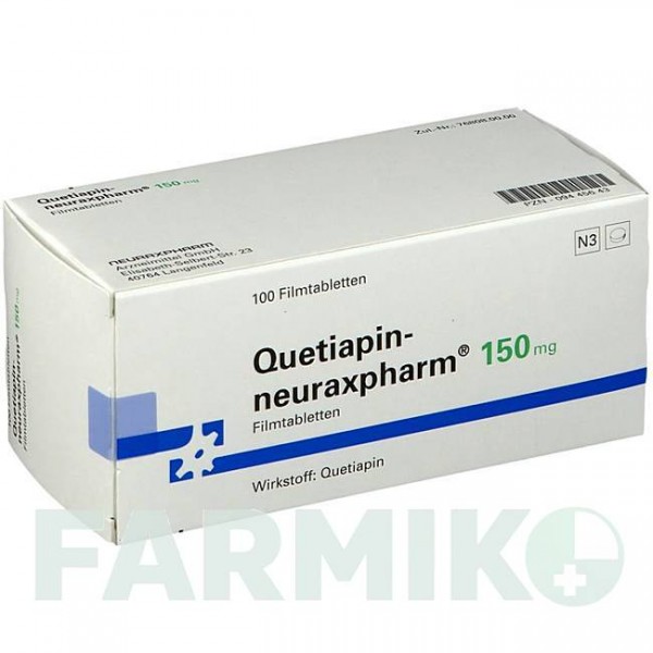 КВЕТІАПІН (QUETIAPIN) 150 мг таблетки 100 шт - Кветіапін NEURAXPHARM