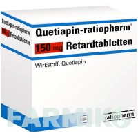 КВЕТІАПІН (QUETIAPIN) 150 мг таблетки 50 шт - Кветіапін RATIOPHARM