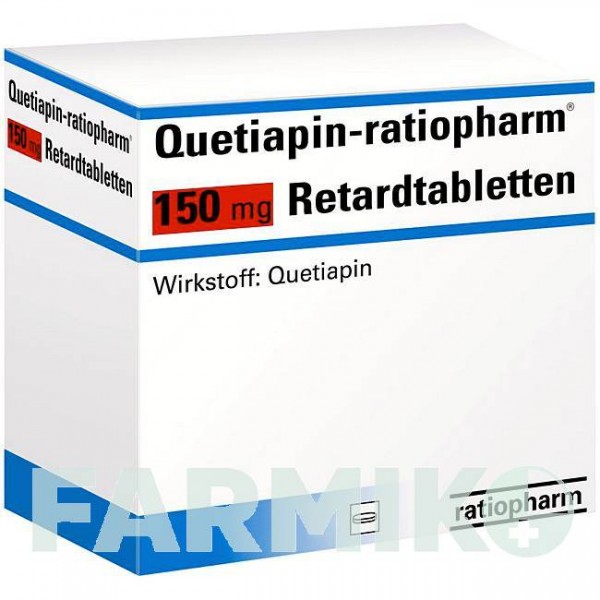 КВЕТИАПИН (QUETIAPIN) 150 мг таблетки 50 шт - Кветиапин RATIOPHARM