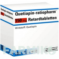 КВЕТИАПИН (QUETIAPIN) 150 мг таблетки 100 шт - Кветиапин RATIOPHARM
