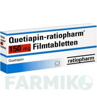 КВЕТІАПІН (QUETIAPIN) 150 мг таблетки 50 шт - Кветіапін RATIOPHARM