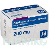 КВЕТИАПИН (QUETIAPIN) 200 мг таблетки 10 шт - Кветиапин 1 A PHARMA