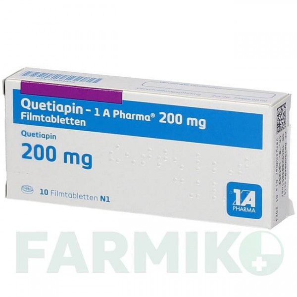 КВЕТИАПИН (QUETIAPIN) 200 мг таблетки 10 шт - Кветиапин 1 A PHARMA