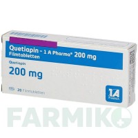 КВЕТІАПІН (QUETIAPIN) 200 мг таблетки 20 шт - Кветіапін 1 A PHARMA