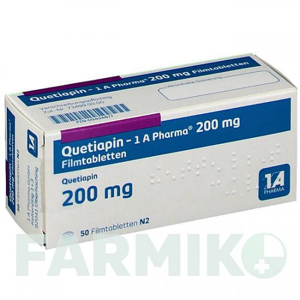 КВЕТІАПІН (QUETIAPIN) 200 мг таблетки 50 шт - Кветіапін 1 A PHARMA