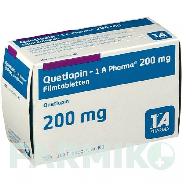 КВЕТІАПІН (QUETIAPIN) 200 мг таблетки 100 шт - Кветіапін 1 A PHARMA
