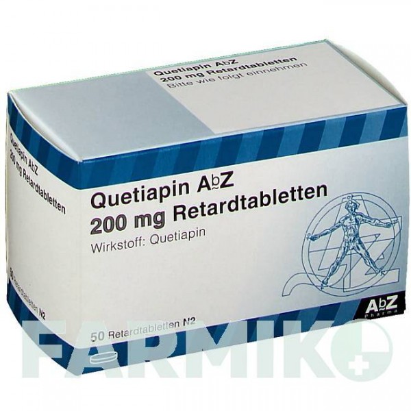 КВЕТИАПИН (QUETIAPIN) 200 мг таблетки 50 шт - Кветиапин ABZ PHARMA