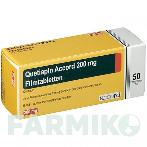 КВЕТИАПИН (QUETIAPIN) 200 мг таблетки 50 шт - Кветиапин ACCORD HEALTHCARE