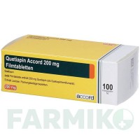 КВЕТІАПІН (QUETIAPIN) 200 мг таблетки 100 шт - Кветіапін ACCORD HEALTHCARE