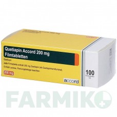 КВЕТІАПІН (QUETIAPIN) 200 мг таблетки 100 шт - Кветіапін ACCORD HEALTHCARE