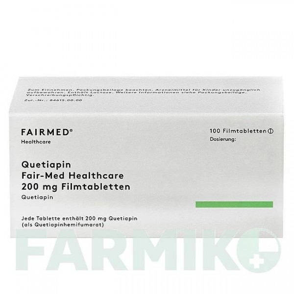 КВЕТИАПИН (QUETIAPIN) 200 мг таблетки 50 шт - Кветиапин FAIRMED HEALTHCARE