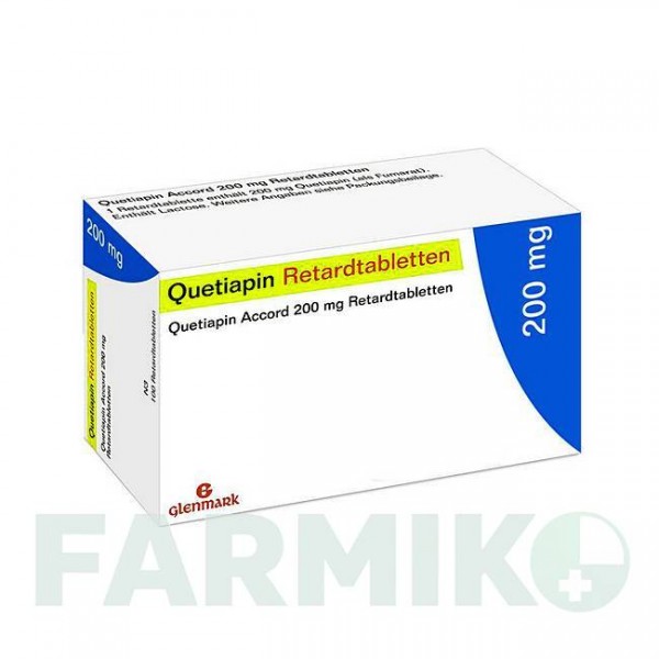 КВЕТИАПИН (QUETIAPIN) 200 мг таблетки 50 шт - Кветиапин GLENMARK