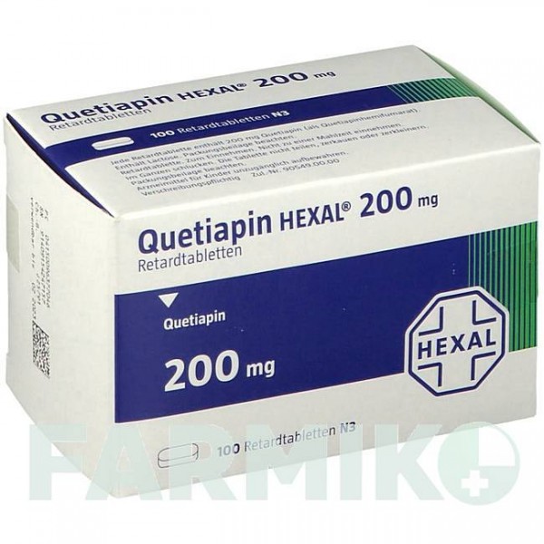 КВЕТИАПИН (QUETIAPIN) 200 мг таблетки 10 шт - Кветиапин HEXAL