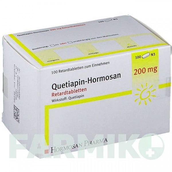 КВЕТИАПИН (QUETIAPIN) 200 мг таблетки 10 шт - Кветиапин HORMOSAN PHARMA