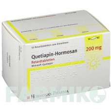 КВЕТИАПИН (QUETIAPIN) 200 мг таблетки 50 шт - Кветиапин HORMOSAN PHARMA