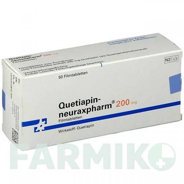 КВЕТІАПІН (QUETIAPIN) 200 мг таблетки 50 шт - Кветіапін NEURAXPHARM