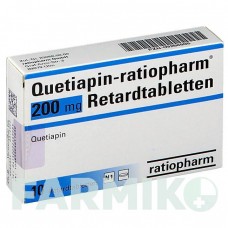 КВЕТИАПИН (QUETIAPIN) 200 мг таблетки 10 шт - Кветиапин RATIOPHARM
