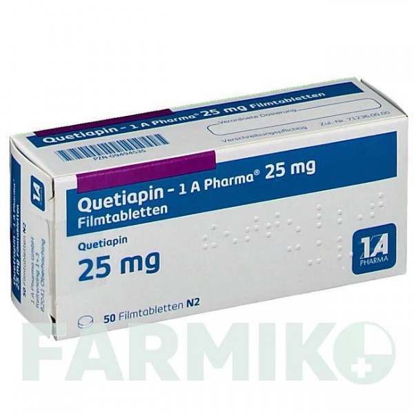 КВЕТІАПІН (QUETIAPIN) 25 мг таблетки 50 шт - Кветіапін 1 A PHARMA