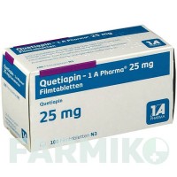 КВЕТІАПІН (QUETIAPIN) 25 мг таблетки 100 шт - Кветіапін 1 A PHARMA