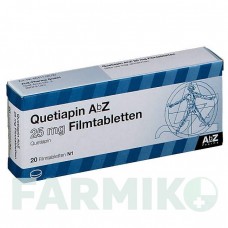 КВЕТИАПИН (QUETIAPIN) 25 мг таблетки 20 шт - Кветиапин ABZ PHARMA