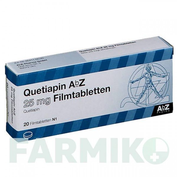 КВЕТИАПИН (QUETIAPIN) 25 мг таблетки 20 шт - Кветиапин ABZ PHARMA