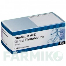 КВЕТИАПИН (QUETIAPIN) 25 мг таблетки 100 шт - Кветиапин ABZ PHARMA