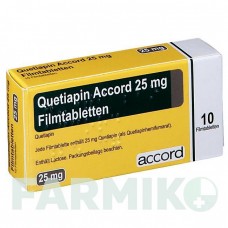 КВЕТІАПІН (QUETIAPIN) 25 мг таблетки 10 шт - Кветіапін ACCORD HEALTHCARE