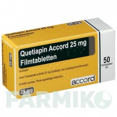 КВЕТІАПІН (QUETIAPIN) 25 мг таблетки 50 шт - Кветіапін ACCORD HEALTHCARE