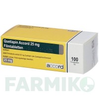 КВЕТІАПІН (QUETIAPIN) 25 мг таблетки 100 шт - Кветіапін ACCORD HEALTHCARE
