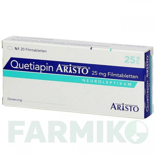 КВЕТИАПИН (QUETIAPIN) 25 мг таблетки 20 шт - Кветиапин ARISTO PHARMA
