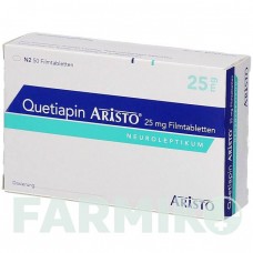 КВЕТИАПИН (QUETIAPIN) 25 мг таблетки 50 шт - Кветиапин ARISTO PHARMA