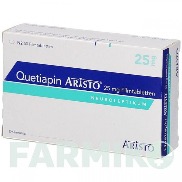 КВЕТІАПІН (QUETIAPIN) 25 мг таблетки 50 шт - Кветіапін ARISTO PHARMA