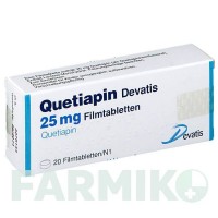КВЕТІАПІН (QUETIAPIN) 25 мг таблетки 20 шт - Кветіапін DEVATIS