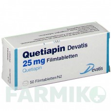 КВЕТІАПІН (QUETIAPIN) 25 мг таблетки 50 шт - Кветіапін DEVATIS