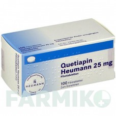 КВЕТІАПІН (QUETIAPIN) 25 мг таблетки 100 шт - Кветіапін HEUMANN PHARMA
