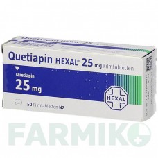 КВЕТІАПІН (QUETIAPIN) 25 мг таблетки 100 шт - Кветіапін HEXAL