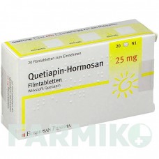 КВЕТИАПИН (QUETIAPIN) 25 мг таблетки 20 шт - Кветиапин HORMOSAN PHARMA