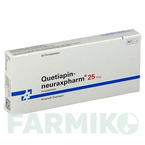 КВЕТИАПИН (QUETIAPIN) 25 мг таблетки 20 шт - Кветиапин NEURAXPHARM