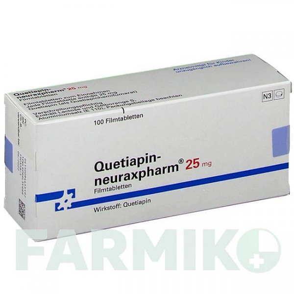 КВЕТІАПІН (QUETIAPIN) 25 мг таблетки 50 шт - Кветіапін NEURAXPHARM