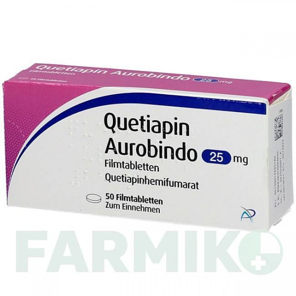 КВЕТИАПИН (QUETIAPIN) 25 мг таблетки 50 шт - Кветиапин PUREN PHARMA