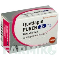 КВЕТИАПИН (QUETIAPIN) 25 мг таблетки 50 шт - Кветиапин PUREN PHARMA
