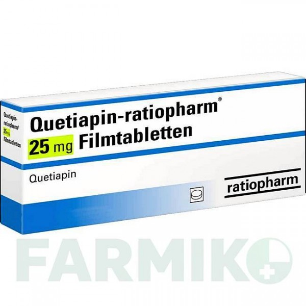 КВЕТИАПИН (QUETIAPIN) 25 мг таблетки 50 шт - Кветиапин RATIOPHARM