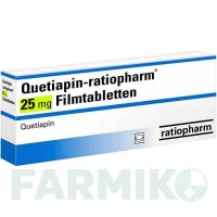 КВЕТИАПИН (QUETIAPIN) 25 мг таблетки 100 шт - Кветиапин RATIOPHARM