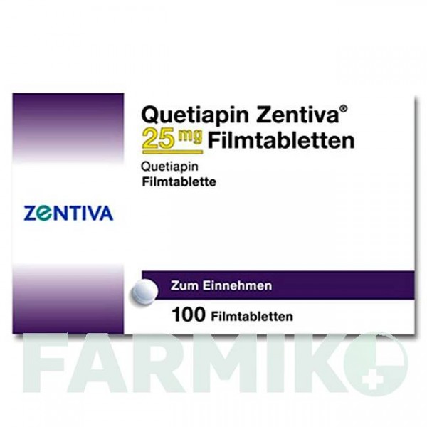 КВЕТІАПІН (QUETIAPIN) 25 мг таблетки 100 шт - Кветіапін ZENTIVA