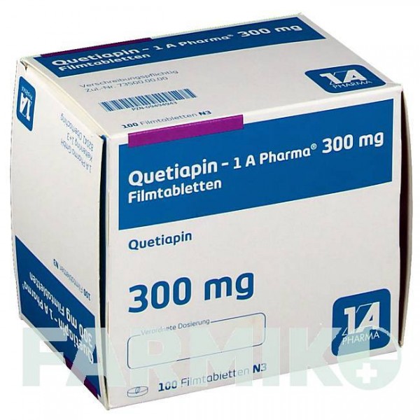 КВЕТІАПІН (QUETIAPIN) 300 мг таблетки 100 шт - Кветіапін 1 A PHARMA