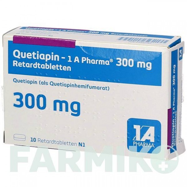 КВЕТИАПИН (QUETIAPIN) 300 мг таблетки 10 шт - Кветиапин 1 A PHARMA