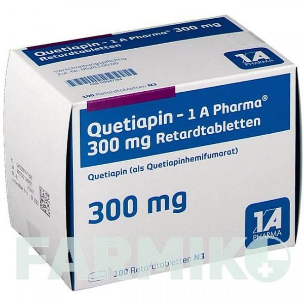 КВЕТИАПИН (QUETIAPIN) 300 мг таблетки 100 шт - Кветиапин 1 A PHARMA