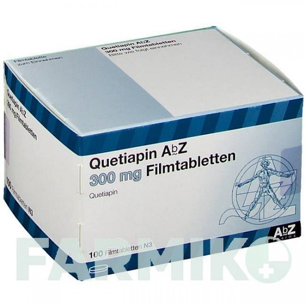 КВЕТІАПІН (QUETIAPIN) 300 мг таблетки 100 шт - Кветіапін ABZ PHARMA