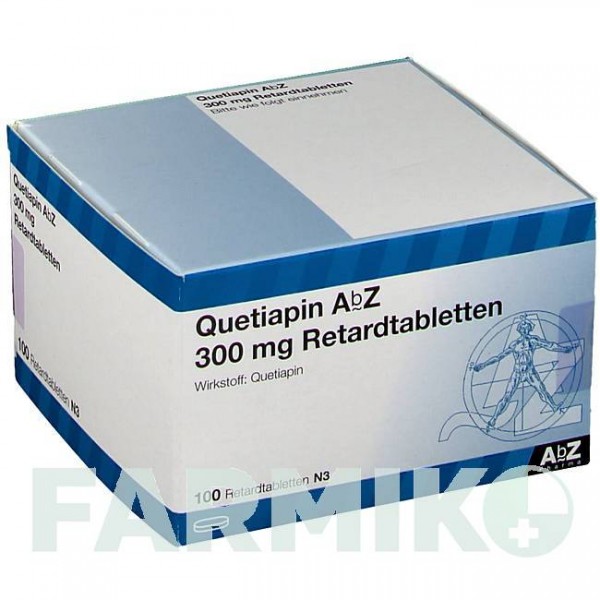 КВЕТИАПИН (QUETIAPIN) 300 мг таблетки 100 шт - Кветиапин ABZ PHARMA